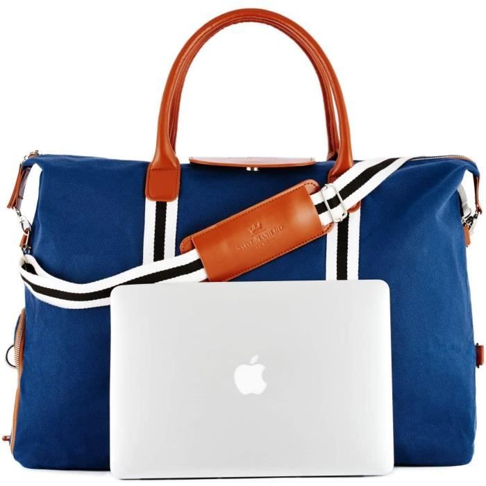 Sac De Voyage Saint Maniero - Toile 55L, Compartiment Chaussures - Style Vintage Munich