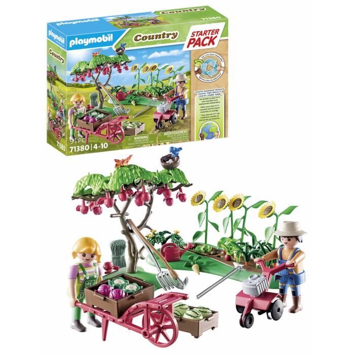 Lot Playmobil Vintage Ferme Et Jardin 3134 De 2004 - Avec Personnages, Animaux, Arrosoir - Occasion Bon état