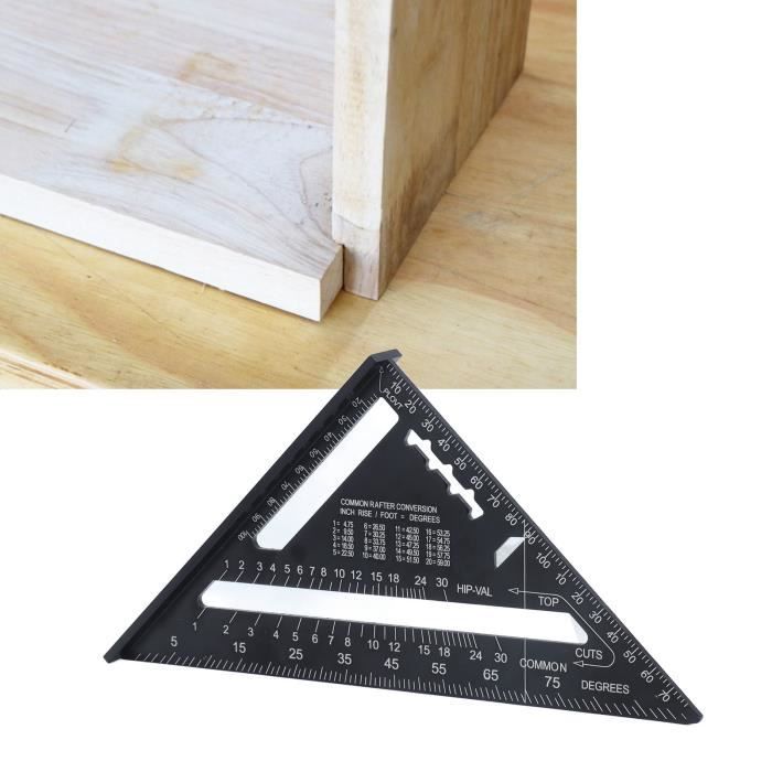 2 Pcs Règle Triangulaire En Aluminium 30 Cm - Échelles Métriques 1:20 à 1:500 Pour Architectes Et Étudiants, Noir