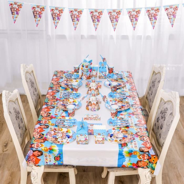 Cocomelon Lot de 31 accessoires de décoration pour fête d'anniversaire :  : Cuisine et Maison