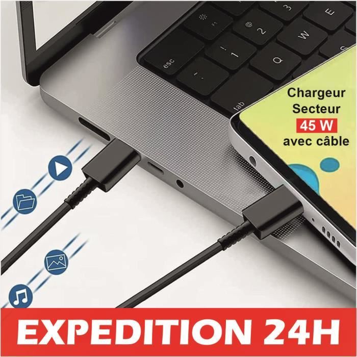 25W USB C Chargeur adaptateur secteur pour Samsung Galaxy S24 A54 A53 A33  A13 S23 S22 S21 Ultra/ S21 Plus/ S21/ S20 FE/ S20 Plus 5G/ S20 Plus/ S20 FE