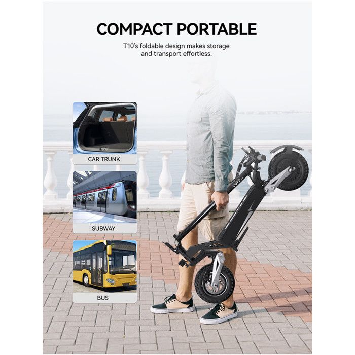 OOTD T10 Longue Portée | Trottinette Électrique Batterie 18Ah Améliorée