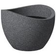 SCHEURICH Pot en plastique rotomoulé Wave Globe 250 - 50 x 37,1 cm - Noir granite-0