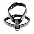 Black Harness-XS -Harnais en cuir avec strass Bling pour chien, laisse pour petit chien, chiot, chat, Chihuahua, chiot, gilet, harna-0