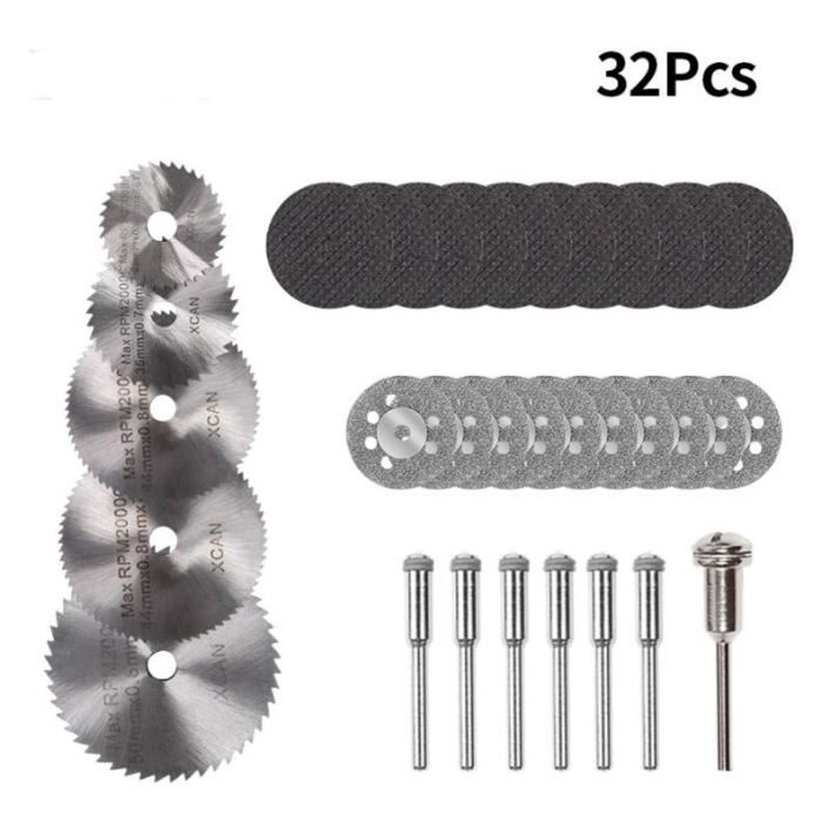 Disque Diamant Dremel Disque Diamant De Coupe, 20Pcs 22mm Diamant Mini Disques à Tronçonner Coupe Verre