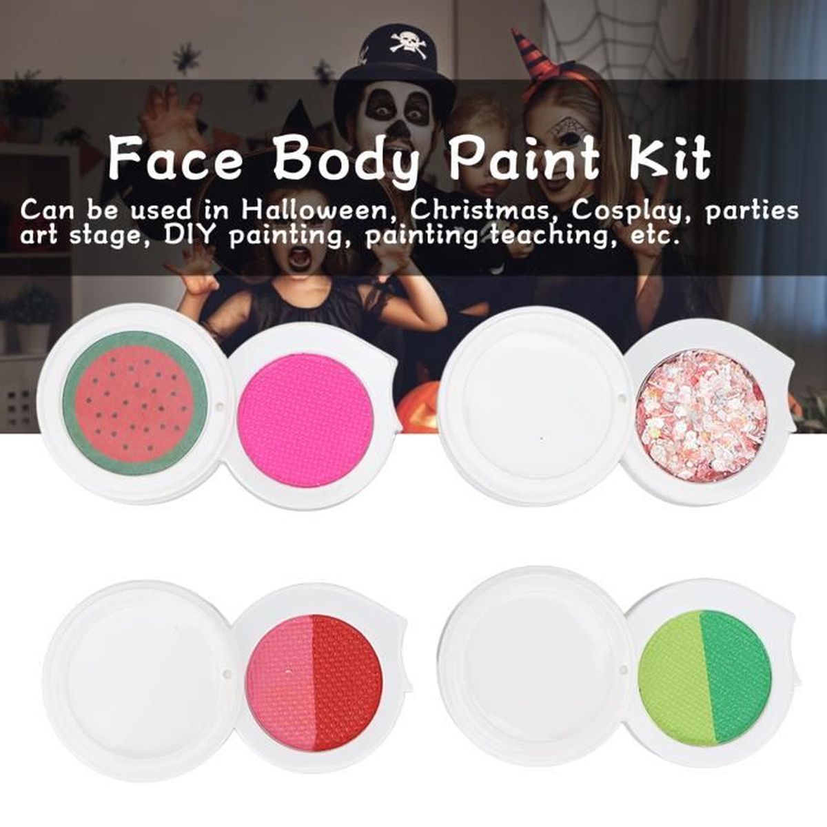 Kit Maquillage Halloween - Faux Sang Et Tatouages De Blessures (Rouge)