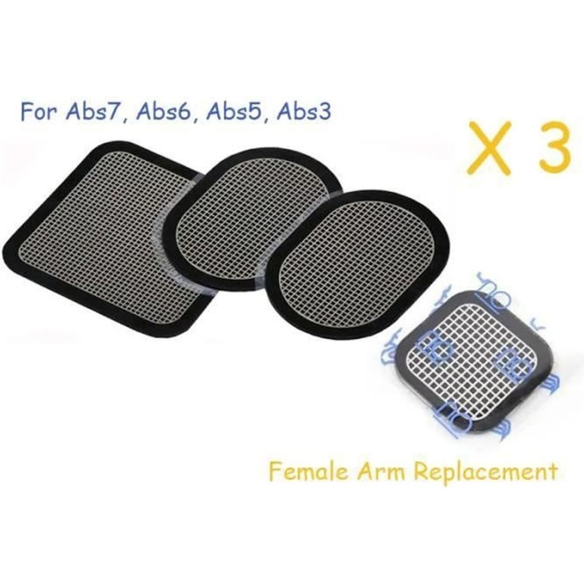 18 électrodes De Rechange HOCOSO - Pour Ceintures Abdominales ABS Series, Auto-adhésives