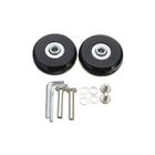 Paire de roulettes de valise universelles en caoutchouc durable silencieuses 70mm x 24mm pour bagages PZCC