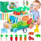 Jouet Montessori - LECOO - 7 en 1 - Magnétique - Éducatif - Bois naturel