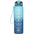 REDOM Bouteille d'eau Gourde de Sport 1000ml, ABS 100% sans BPA, fermeture étanche, marqueur de temps, bleu foncé