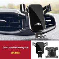 Noir - Support de téléphone de voiture spécial pour les magasins Jeep Renegade, Conduite à la main, Rotation
