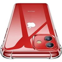 Pack Protection pour iPhone 11 - Apple - Coque Silicone Anti-Chocs + Film Verre Trempé - Transparent