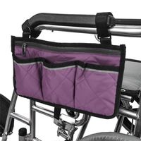 1 PC sac latéral pour fauteuil roulant accoudoir pour poche suspendue de rangement fauteuil roulant (Violet) Haute Qualité JN