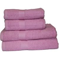 Lot de 3 serviettes de toilettes 50 x 90 cm 100% coton, 500 Gr/m² - Rose