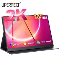 Moniteur portable 2K 16'' UPERFECT - IPS - HDR - FreeSync - USB C - Gaming Monitor