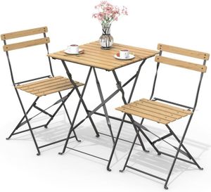 Ensemble table et chaise de jardin Set de Bistro Ensemble de Mobilier d'Extérieur de 