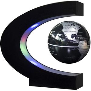 GLOBE TERRESTRE Globe Flottant Magnétique En Forme De C - H4613 - Noir - Pour Adulte