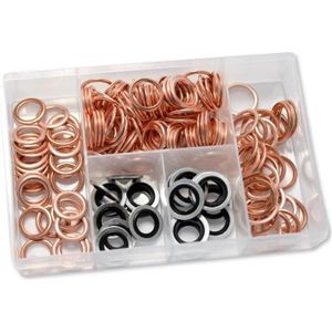 sourcing map 10pcs M6 Ton Bronze Voiture Concasseur Plat Huile Moteur Rondelle collée Joint 