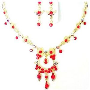 Parure Bijoux Mariage Rouge Achat Vente Pas Cher