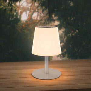 LAMPE DE JARDIN  Lampe De Table Solaire D'Extérieur 2 En 1 - Charge Solaire Et Usb - Intensité Variable - Blanc Froid Et Blanc Chaud - Sans F[u722]