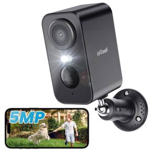 CAMÉRA IP ieGeek 5MP Caméra Surveillance WiFi Exterieure sans Fil Batterie Vision Nocturne Couleur