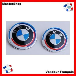 DÉCORATION VÉHICULE Logo Badge Emblème BMW 82mm 74mm Capot - Coffre BM