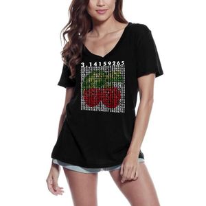 T-SHIRT Femme Tee-Shirt Col V Pi Et Raspberry - Enseignants Amateurs De Mathématiques – Pi And Raspberry - Math Lover Teachers – T-Shirt