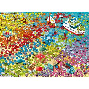 PUZZLE Puzzle 500 pièces - NATHAN - Le monde des Smileys 