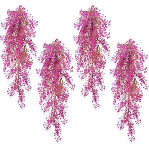 FLEUR ARTIFICIELLE ROLLWAY 4Pcs Plantes Artificielles Tombantes Fleur