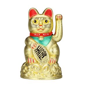 aliment/é par Piles dans Un Coffret Cadeau Porte Bonheur Traditionnel en Asie Out of the blue Red Chat en Plastique env 20 cm