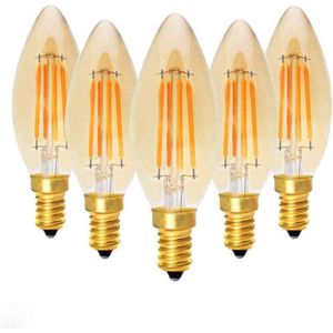 AMPOULE - LED Ampoule rétro Edison, ampoule rétro C35-4 W à inte