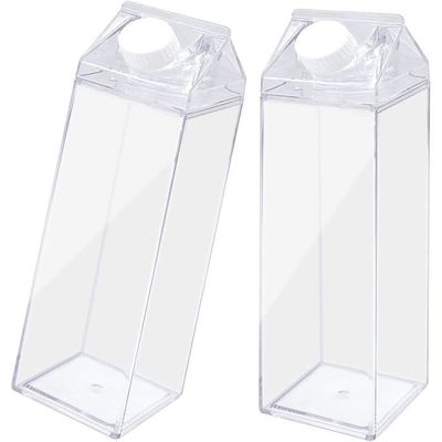 Plastique Transparent Lait Carton Bouteille d'Eau Mode Boîte de Lait  Transparent Jus Tasse d'Eau Cadeaux Pour Filles