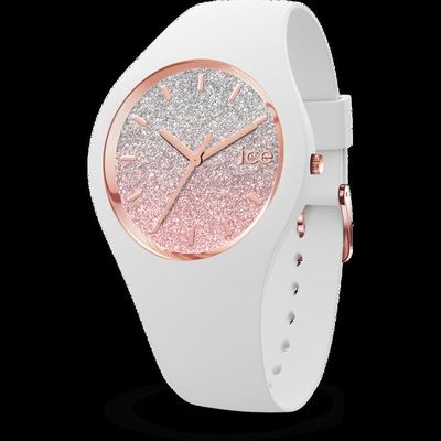 Montre Femme Vintage à Quartz - Bracelet En Silicone Blanc, Boîtier Argenté 28 Mm, Verre Minéral