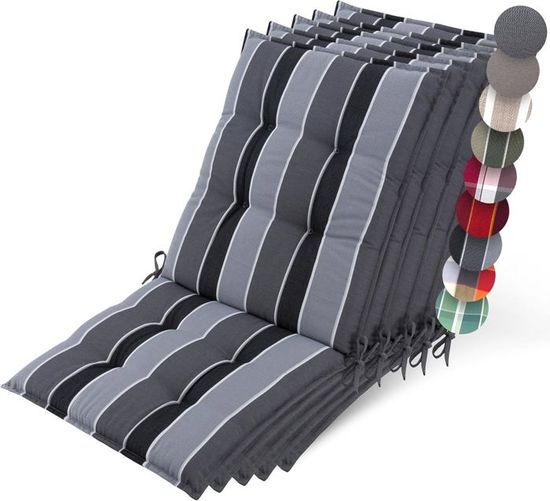 Beautissu Set van 4 Premium Lage Rugleuning Kussen 100x50 cm Beautissu Set van 4 Premium Lage Rugleuning Kussen 100x50 cm