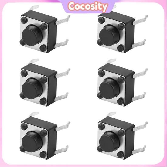 Knpwer Lot De 180 Interrupteurs Tactiles Bouton-Poussoir - 10 Tailles Micro Momentary Tactiles Pour Électronique Et DIY