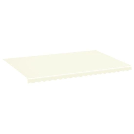 Tissu De Remplacement Pour Store Extérieur VidaXL - Dimensions 5x3,5 M, Blanc, Résistant à L'eau Et Aux UV