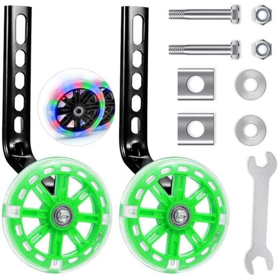 Roues Auxiliaires Stabilisatrices Pour Vélo Enfant – 12 à 20 Pouces – Diamètre Roue 10 Cm – Pour Singlespeed (pas De Dérailleur)