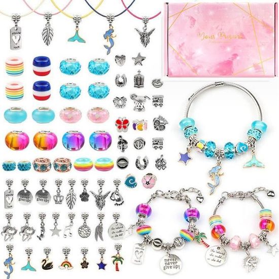 Cadeau Fille 5-13 Ans Bijoux Enfants Kit Bracelet Charms Bracelet