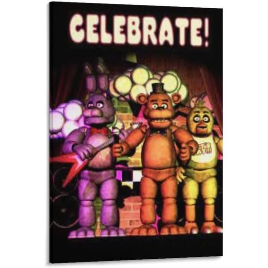 Poster Sur Toile Moondrop FNAF 30x45 Cm - Décoration Murale Chambre, Bureau - Cadeau Fan Five Nights At Freddy's - 1