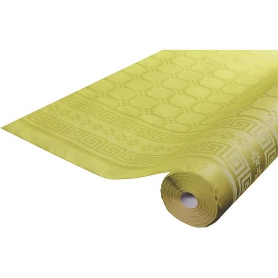 PRONAPPE – Ref. R482568I – Tafelkleden op rol – Damastpapier – 25 m x 1,18 m – Papier met damast print – 83 couverts – Kleur hennep