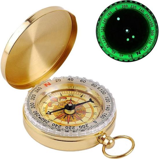 Boussole De Table En Laiton Avec Horloge Solaire – Style Maritime – Neuf