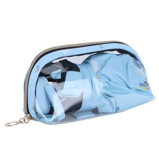 Atyhao Parapluie de poche Parapluie pliant à 6 côtes, mini parapluie en vinyle portable résistant aux ultraviolets(Bleu )