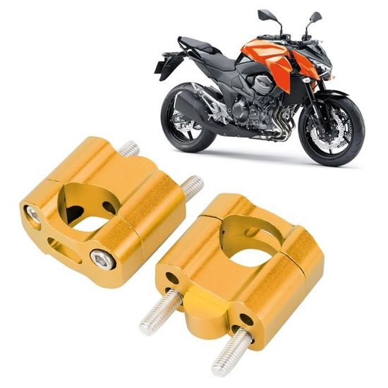 Pontet De Guidon Moto Universel – Adaptateur 22mm Ou 28mm, En Alliage D’aluminium, Couleur Noir