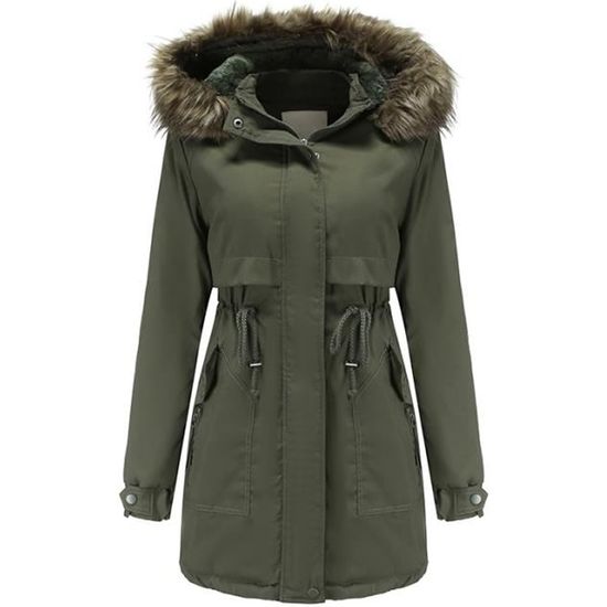 Parka femme shop avec capuche amovible
