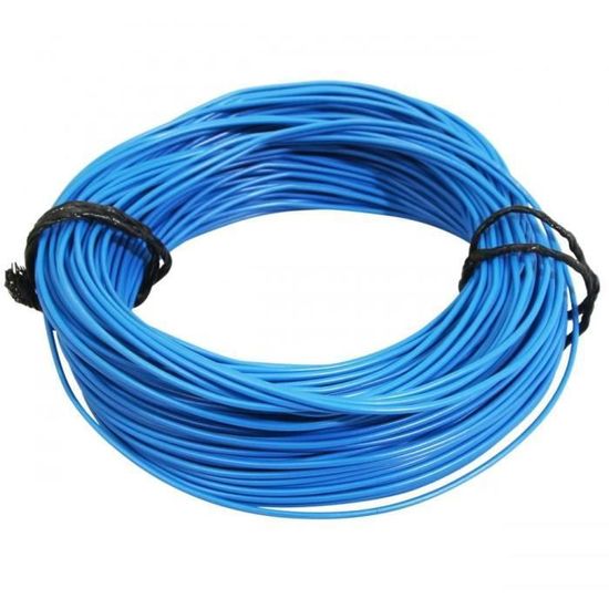 Fil électrique bleu multibrin 7/10 0.50mmÂ² x 50m - RSM - Bobine ...