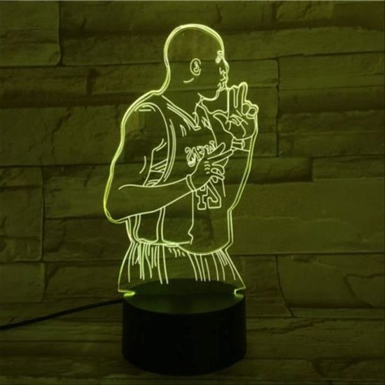 -Usb 3D Led Night Light Touch Sensor 7 Couleur Changement Table Lampe Chevet Bf Cadeau D'Anniversaire Basket-Ball