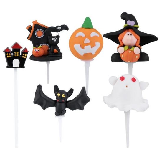 13 Décorations Halloween Pour Gâteaux Et Cupcakes – Motifs Chauve-souris, Araignée, Etc.