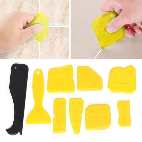 AG LogiShop | Kit Joint Silicone 4 Pièces Sac De Rangement | Outil Joint Silicone Avec Grattoir Accessoires : Retire Joint Silicone Efficace Pour Enlever Joint Et Refaire Vos Surfaces Proprement