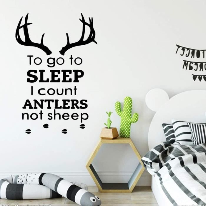 Mignon Elan Citation Dormir Stickers Muraux Maison Salon Decoration Accessoires Vinyle Autocollant Mural Mural Pour Enfants Garcons Cdiscount Maison