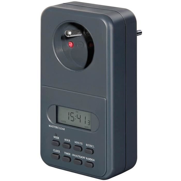 Brennenstuhl Programmateur Hebdomadaire Comfort-Line Blanc (prise Programmable Digitale, Minuterie Hebdomadaire Pour L'intérieur, Compte à Rebours, Lecture Aléatoire) En Destockage Et Reconditionné Chez